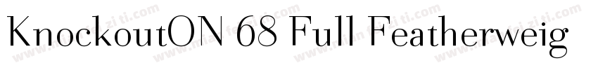 KnockoutON 68 Full Featherweight字体转换